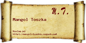 Mangol Toszka névjegykártya